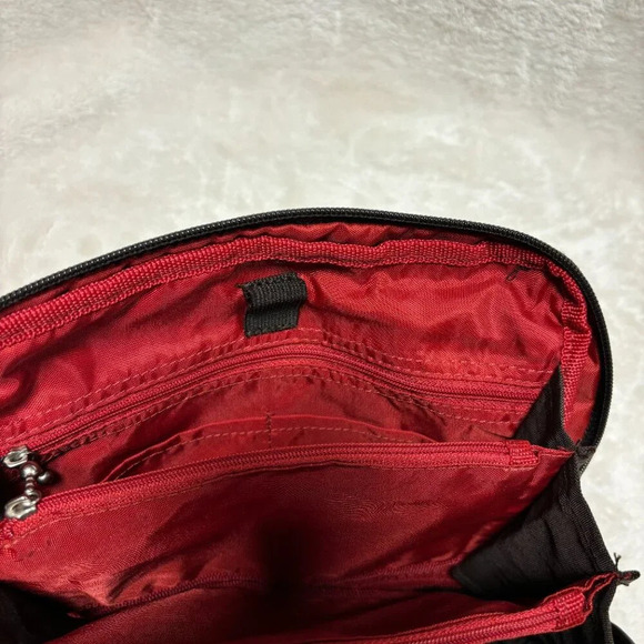 Baggallini Brown Crossbody Bag Adjustable Straps Red Interior Pockets - Picture 7 of 10